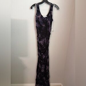 Young Fabulous & Broke Black and Purple Tie-Dye Maxi Dress